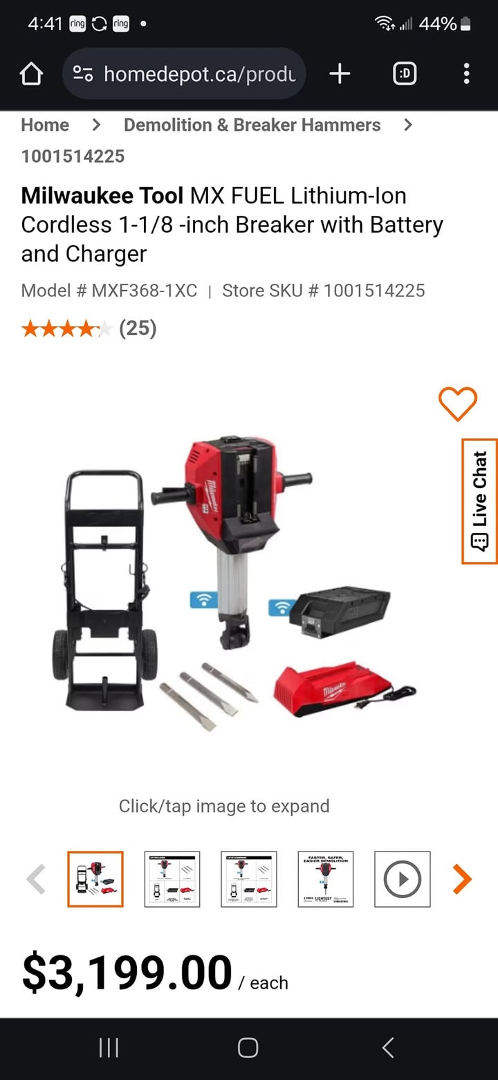 Does anyone have this Jack hammer by #milwaukee  and able to give me your review... - Image 1