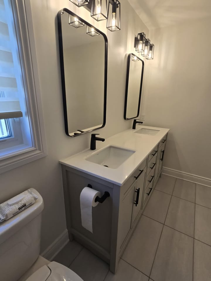 A little job we managed to squeeze in, Change a single vanity to double vanity, ... - Image 2
