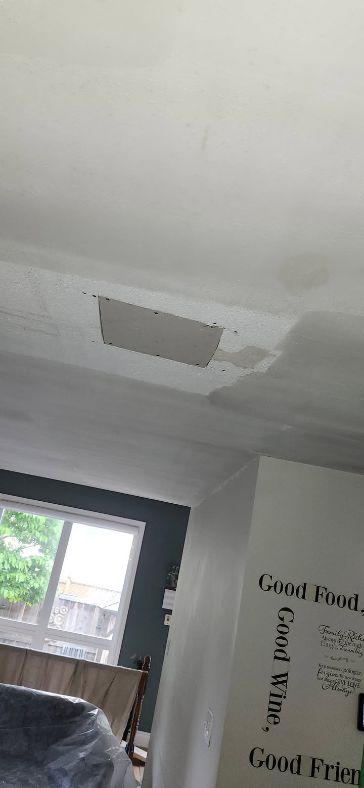 Stipple ceiling removal completed. - Image 4