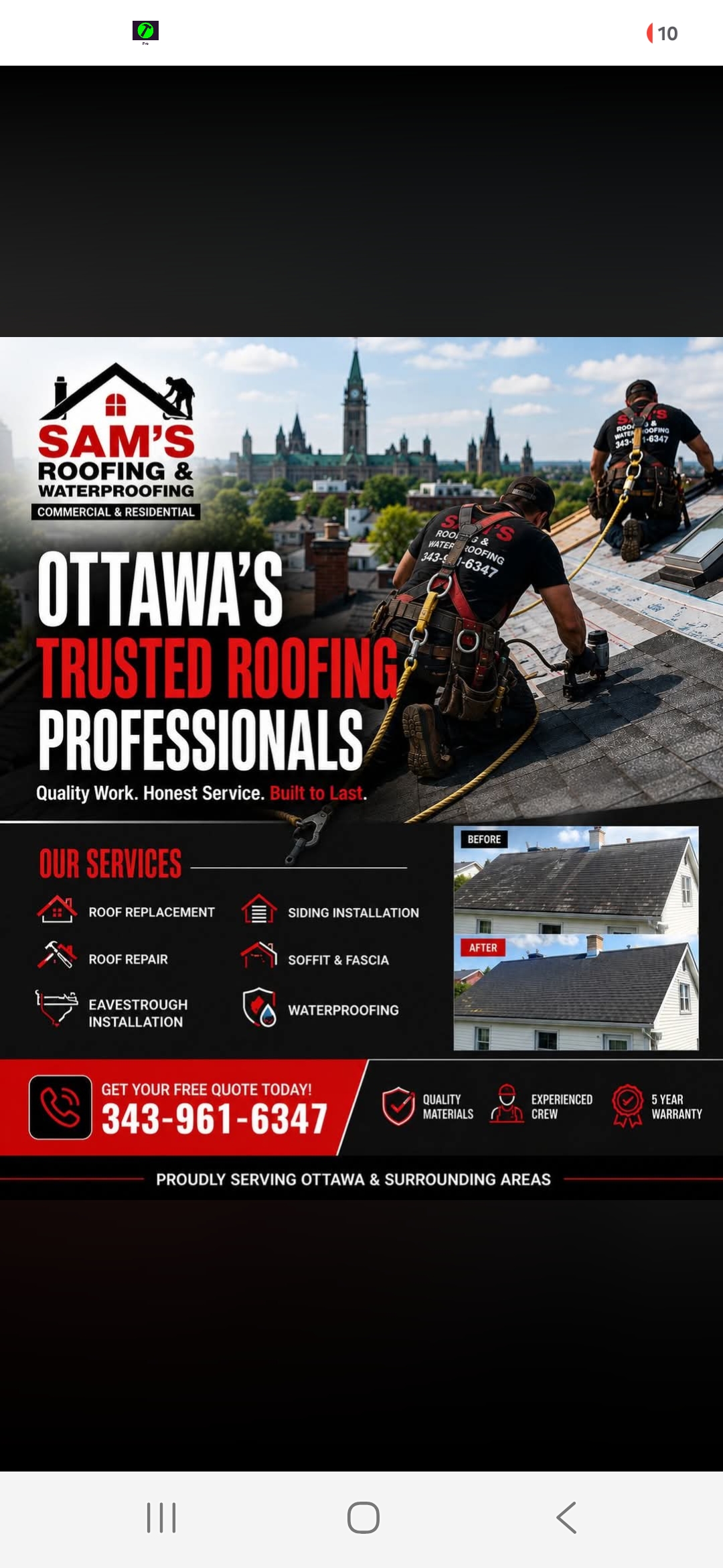 Sam's Roofing & Waterproofing