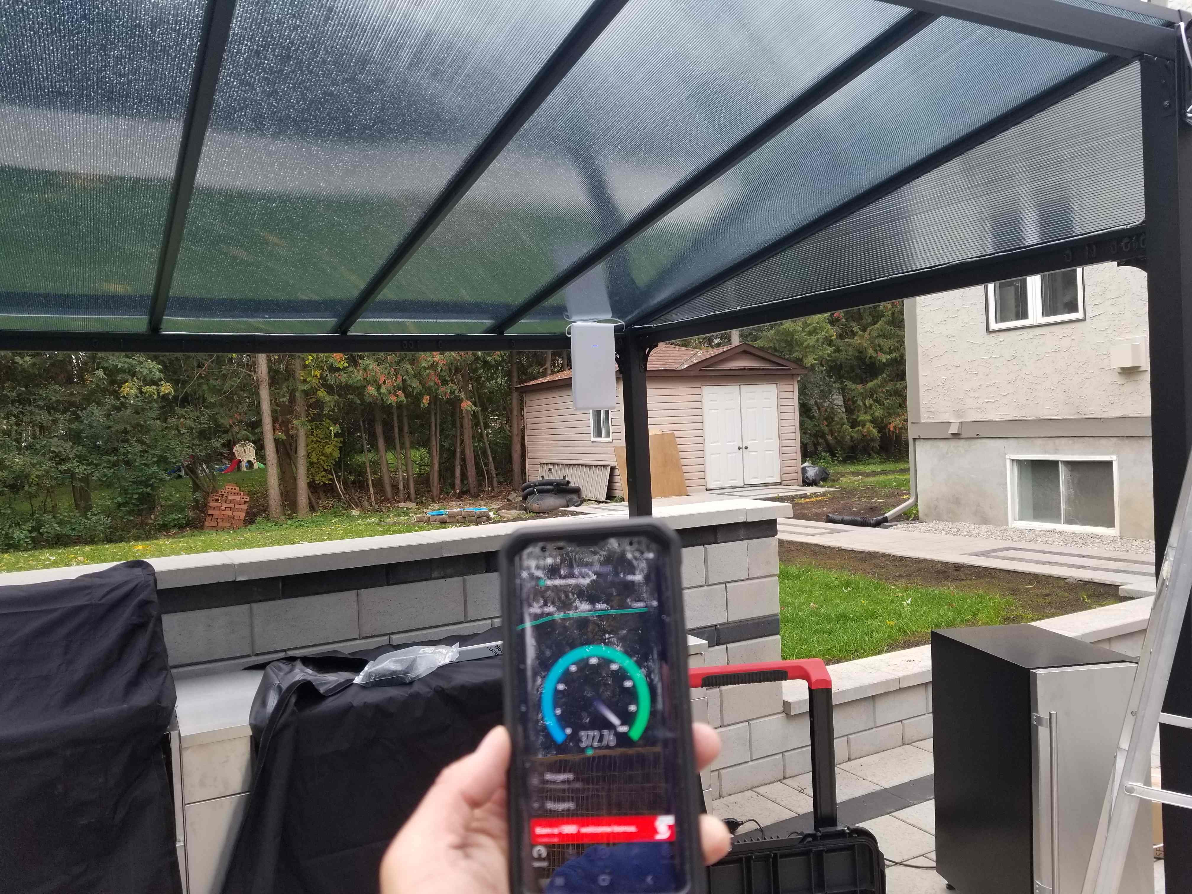 underground conduit,outdoor speakers,access points,cameras.