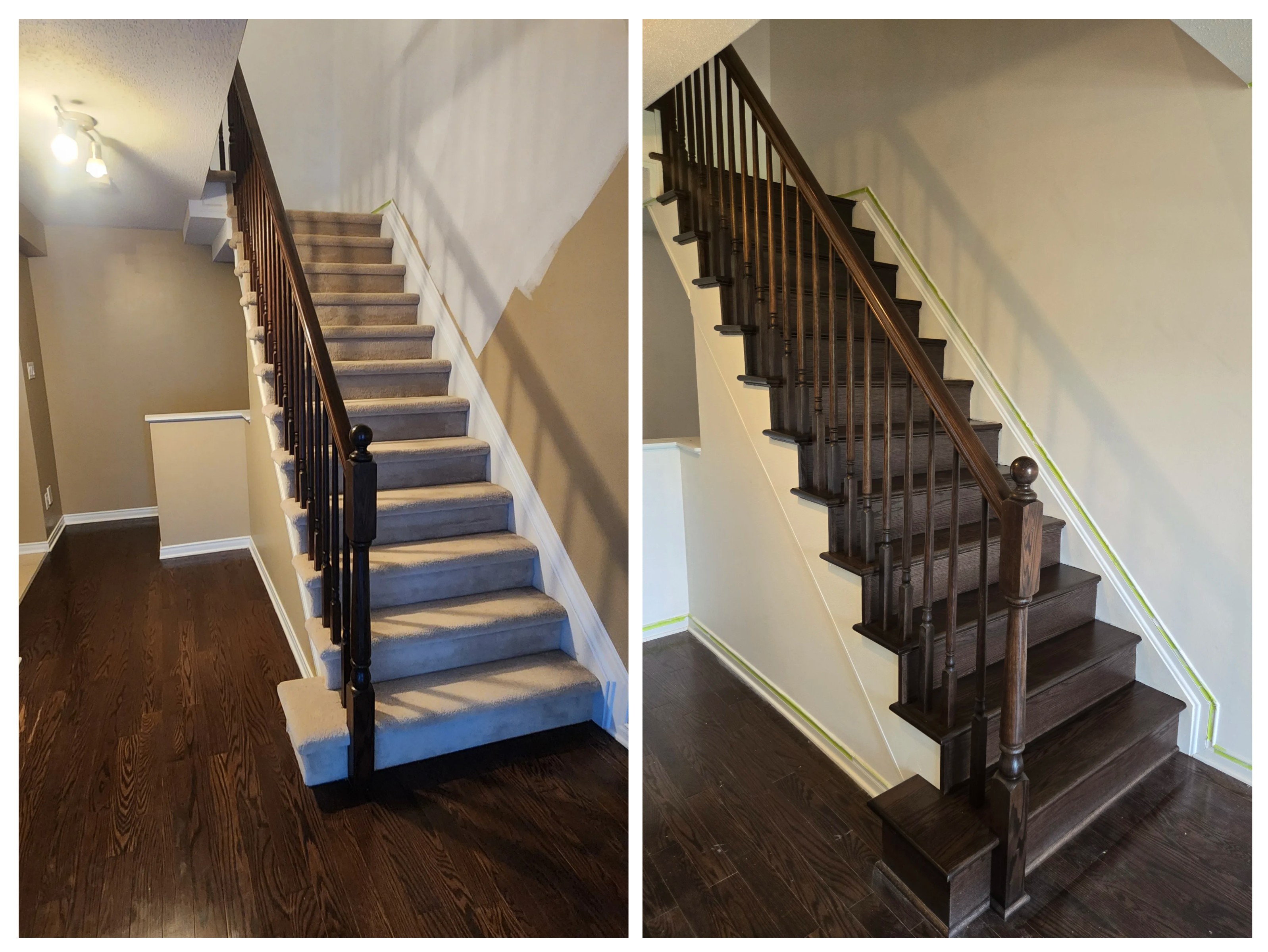 Stair recap to match existing rail&floor