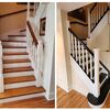 Stair refinishing with new railing 👌